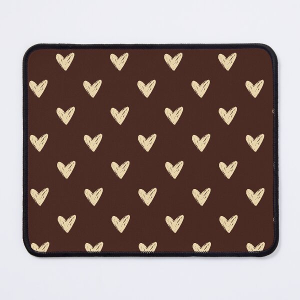 Item preview, Cute Hand Drawn Hearts Pattern in Cream and Dark Brown | Coquette Aesthetic Rustic Cream Hearts on Deep Chocolate Background | Cute Gift for Her Mom or Besties designed and sold by VivaFy.