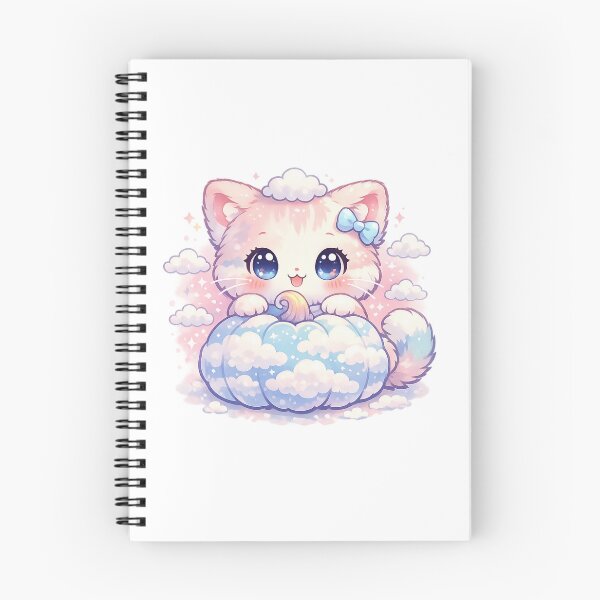 Item preview, Kawaii Chibi Cat with Cloudy Blue Pumpkin designed and sold by Sommium .