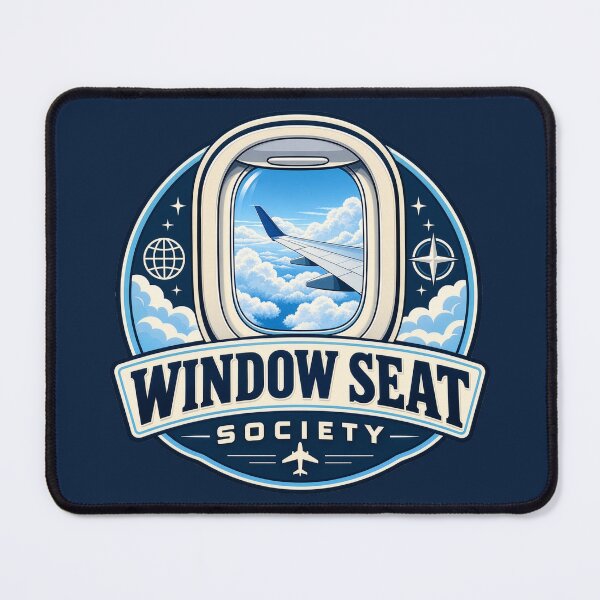 Item preview, Window Seat Society Travel Badge designed and sold by AndyGordon125.