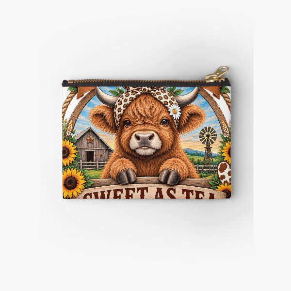 Item preview, Country Kinda Crazy Highland Cow Western Art designed and sold by VGAfanatic.