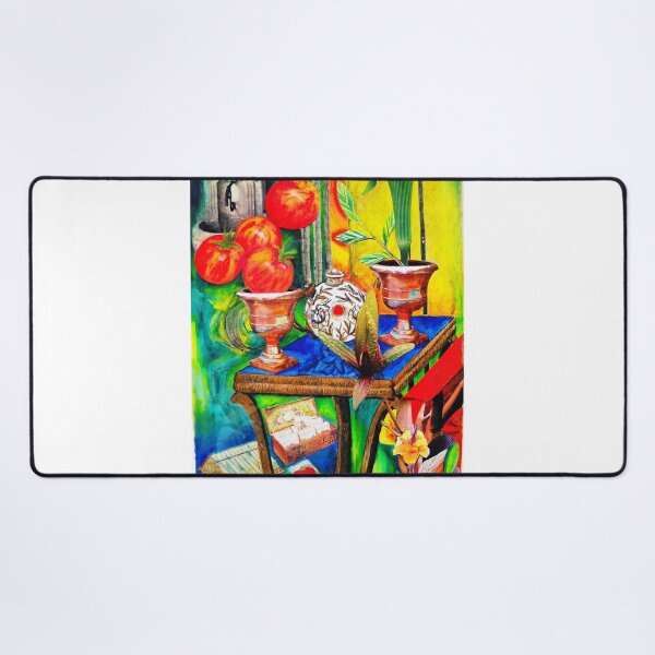 Item preview, Granmother's Table - Monotype, collage and acrylic designed and sold by Jamie Taylor.