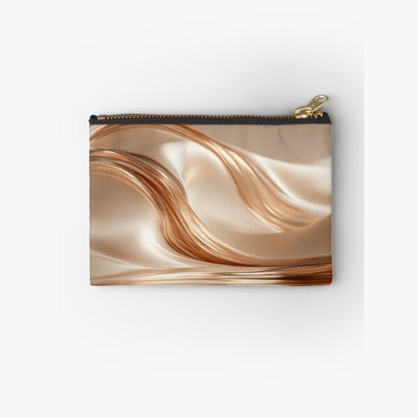 Item preview, Golden Silk Waves Abstract Minimalist Luxury Print designed and sold by MargaretWiktor.