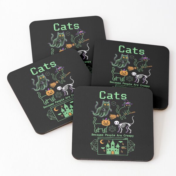 Item preview, Cats Because People are Creepy Halloween Ghost Cat designed and sold by world+167.