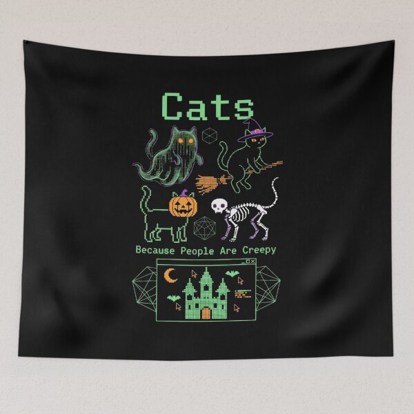 Item preview, Cats Because People are Creepy Halloween Ghost Cat designed and sold by world+167.