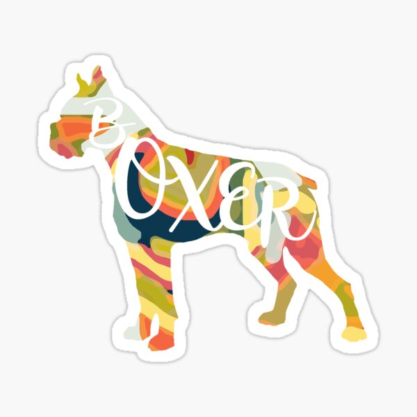 Item preview, Boxer stickers! Boxer mom gift - Unique Boxer silhouette decal designed and sold by smooshfaceutd.