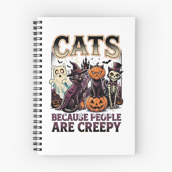 Item preview, Cats Because People are Creepy Halloween Ghost Cat designed and sold by world+167.