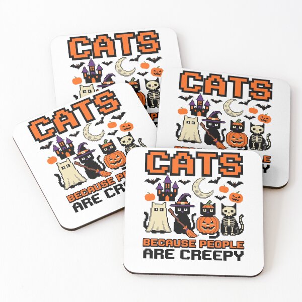 Item preview, Cats Because People are Creepy Halloween Ghost Cat designed and sold by world+167.
