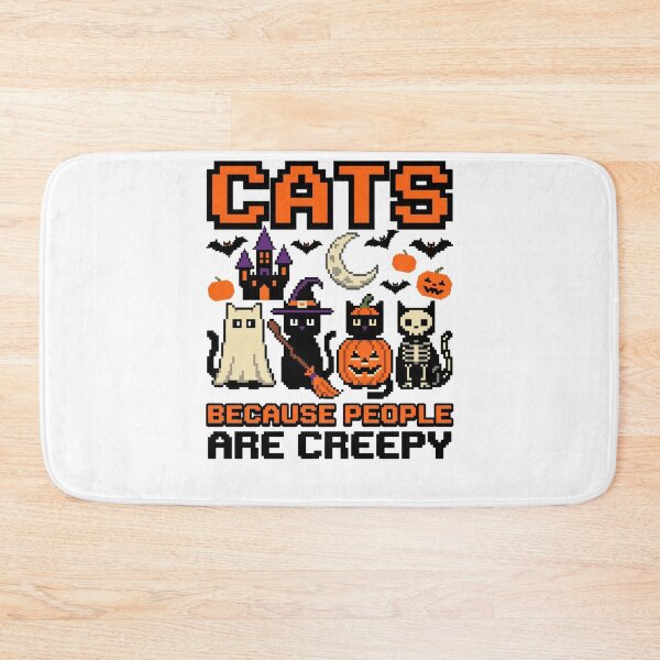 Item preview, Cats Because People are Creepy Halloween Ghost Cat designed and sold by world+167.