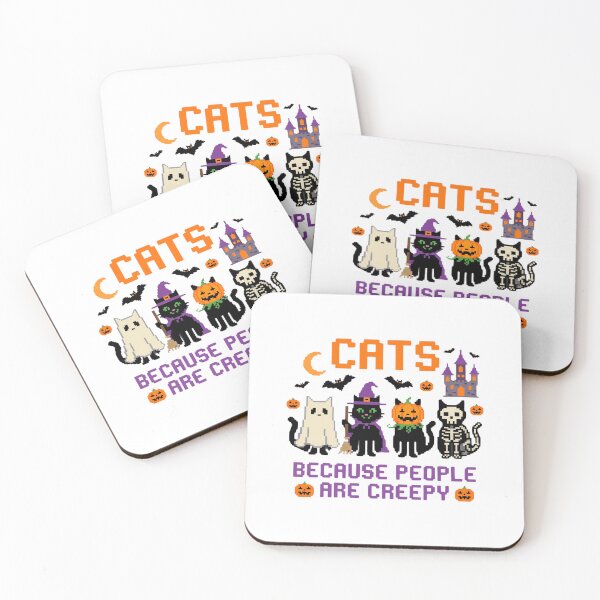 Item preview, Cats Because People are Creepy Halloween Ghost Cat designed and sold by world+167.