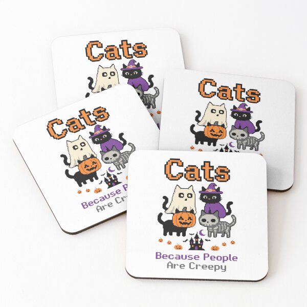 Item preview, Cats Because People are Creepy Halloween Ghost Cat designed and sold by world+167.