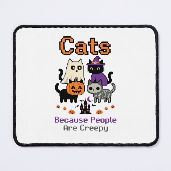 Item preview, Cats Because People are Creepy Halloween Ghost Cat designed and sold by world+167.