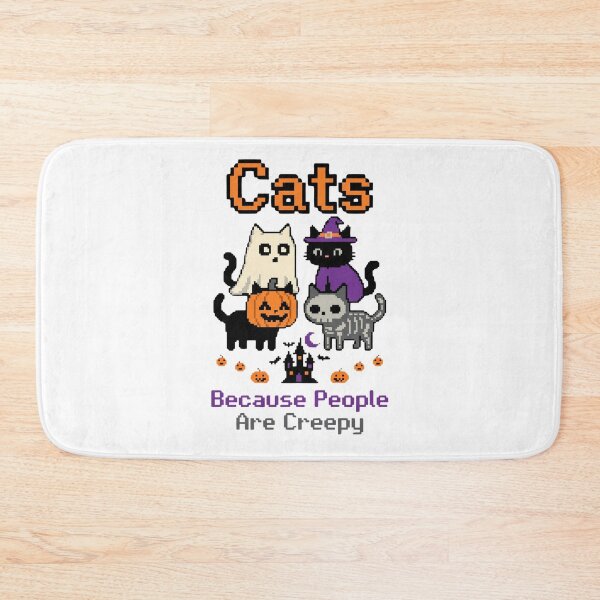 Item preview, Cats Because People are Creepy Halloween Ghost Cat designed and sold by world+167.