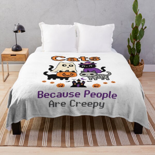 Item preview, Cats Because People are Creepy Halloween Ghost Cat designed and sold by world+167.
