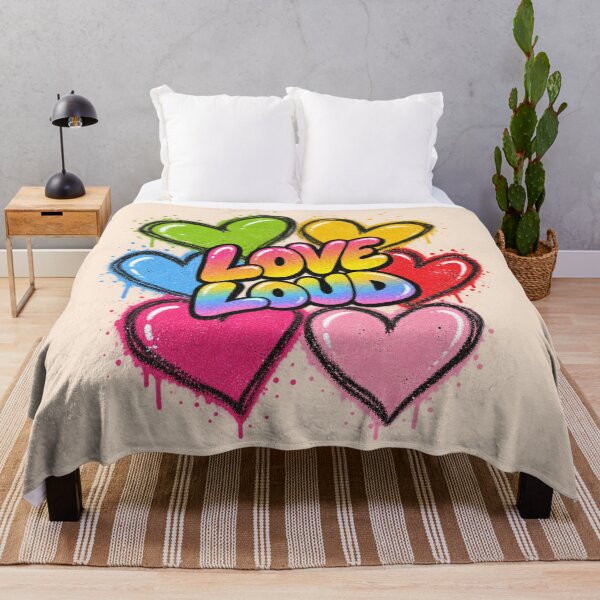 Item preview, Rainbow Graffiti Love Loud Colorful Hearts Pop designed and sold by Yellowriversss.
