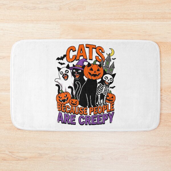 Item preview, Cats Because People are Creepy Halloween Ghost Cat designed and sold by world+167.