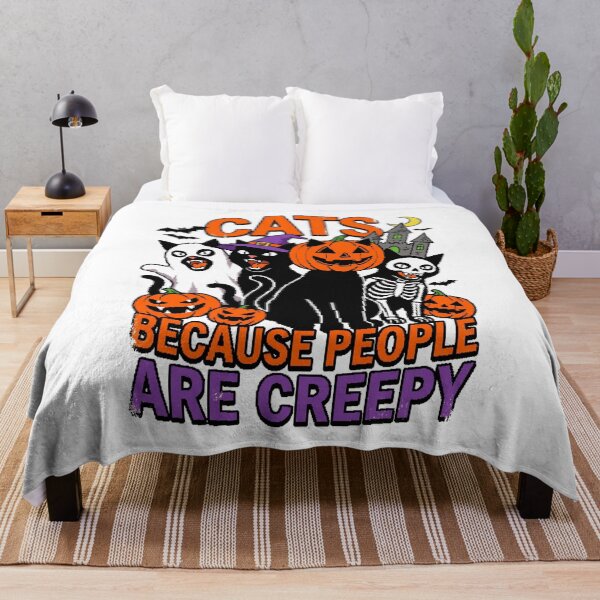 Item preview, Cats Because People are Creepy Halloween Ghost Cat designed and sold by world+167.