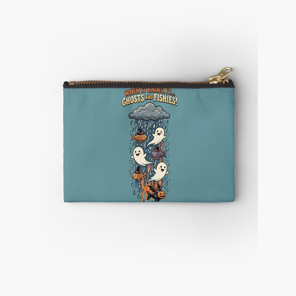 Item preview, When it rains, it...ghosts and fishies - Rainy Halloween designed and sold by ParadoxParadox.