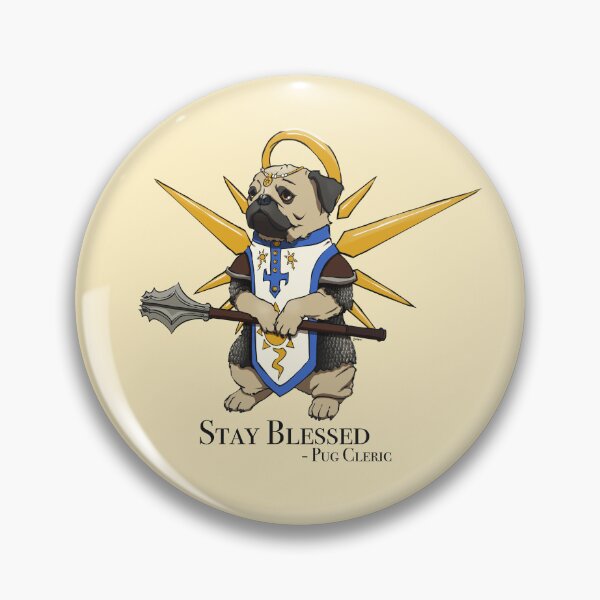 Item preview, Stay Blessed  - Pug Cleric designed and sold by Soberipen.
