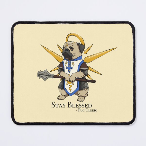 Item preview, Stay Blessed - Pug Cleric designed and sold by Soberipen.