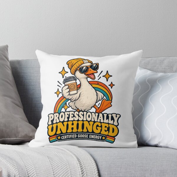 Item preview, Professionally Unhinged Funny Goose – Certified Goose Energy Retro Design designed and sold by HSE1.