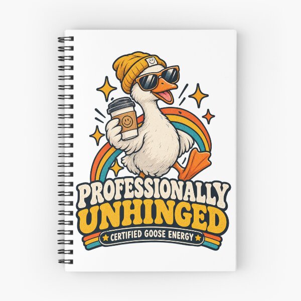 Item preview, Professionally Unhinged Funny Goose – Certified Goose Energy Retro Design designed and sold by HSE1.