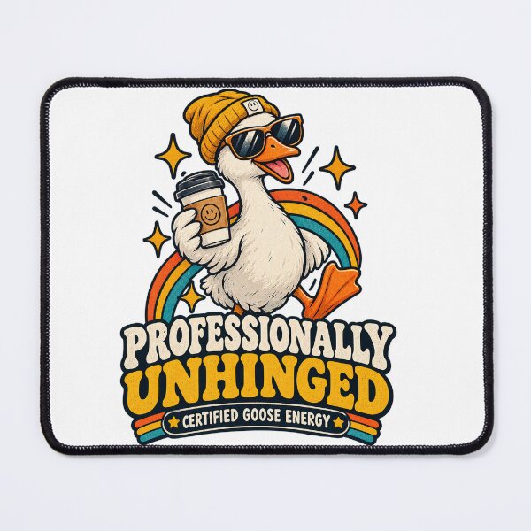 Item preview, Professionally Unhinged Funny Goose – Certified Goose Energy Retro Design designed and sold by HSE1.