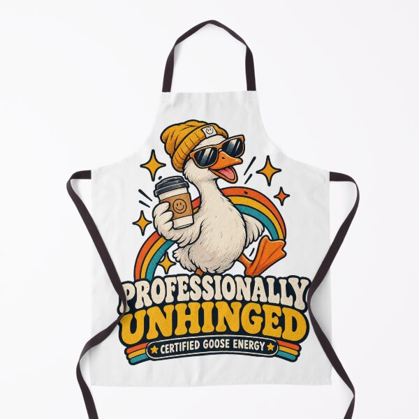 Item preview, Professionally Unhinged Funny Goose – Certified Goose Energy Retro Design designed and sold by HSE1.