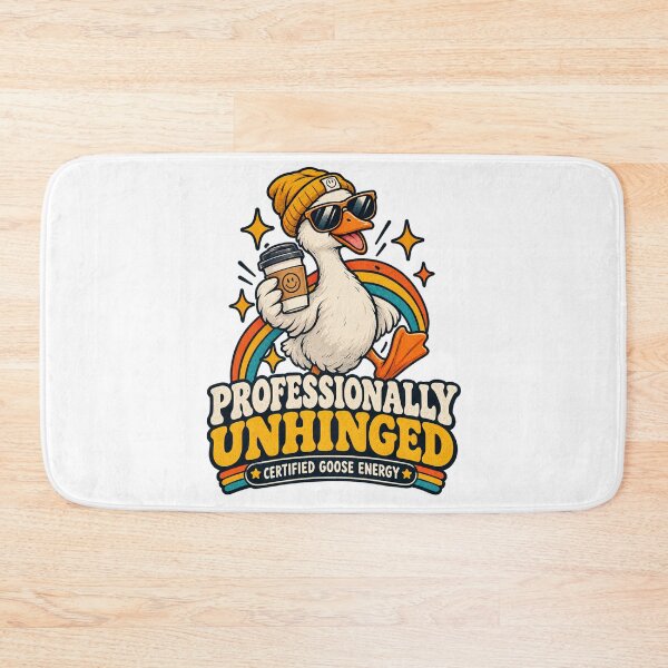 Item preview, Professionally Unhinged Funny Goose – Certified Goose Energy Retro Design designed and sold by HSE1.