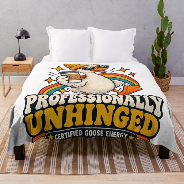 Item preview, Professionally Unhinged Funny Goose – Certified Goose Energy Retro Design designed and sold by HSE1.