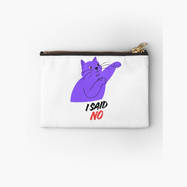 Item preview, I Said No - Funny Purple Pointing Cat designed and sold by walbayzon.