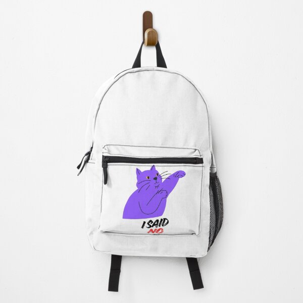 Item preview, I Said No - Funny Purple Pointing Cat designed and sold by walbayzon.