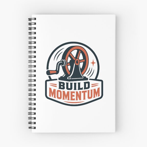 Item preview, Build Momentum – Mechanical Flywheel Motivational Illustration designed and sold by Akioos.