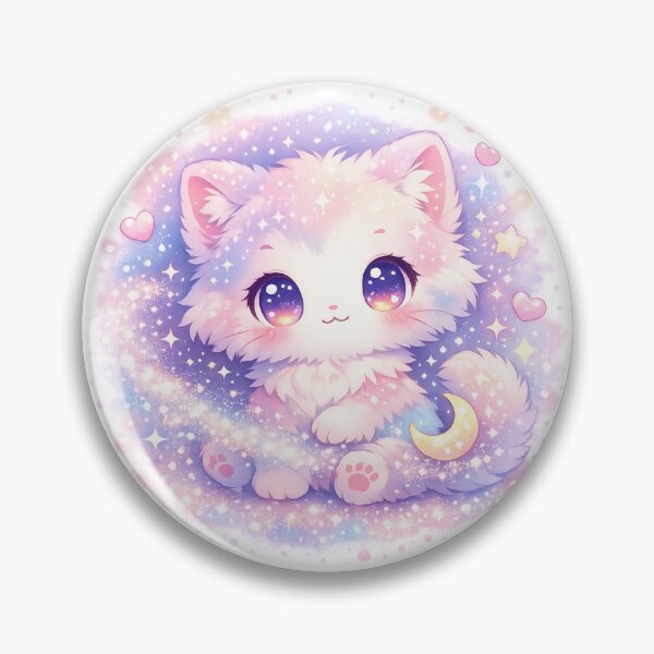 Item preview, Kawaii Chibi Cosmic Cat with Crescent Moon Tail designed and sold by Sommium .