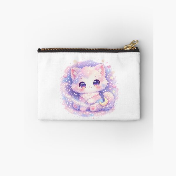 Item preview, Kawaii Chibi Cosmic Cat with Crescent Moon Tail designed and sold by Sommium .