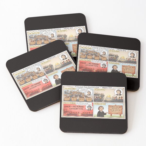 Item preview, Judge categorizes people – Comic against discrimination designed and sold by Mianku | Für das Leben.
