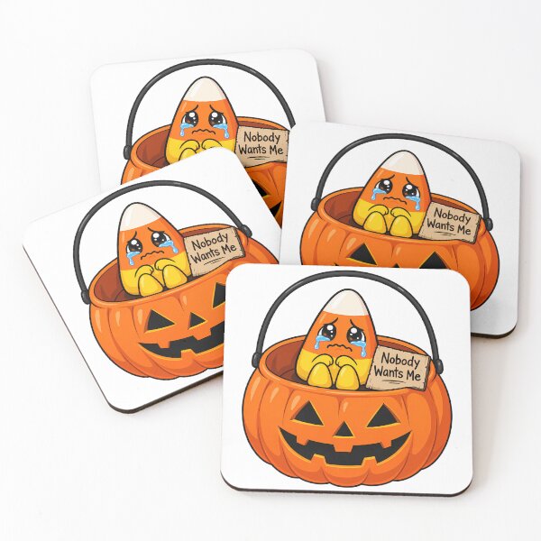 Item preview, Sad Candy Corn Crying in a Jack-o-Lantern Pail designed and sold by bwanaboards.