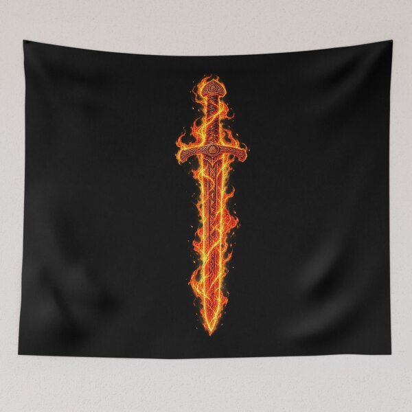 Item preview, Viking sword in flame designed and sold by Faust-ART Design.