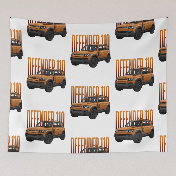 Item preview, Land Rover Defender 110 Modern Off-Road Orange 4x4 Overland SUV Art designed and sold by Motorline44.
