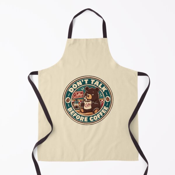 Item preview, Don't Talk Before Coffee | Sleepy Bear Vintage Coffee Lover Design designed and sold by IronySupply.