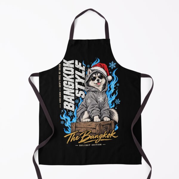 Item preview, Bangkok Style Holiday Husky Santa Streetwear Graphic designed and sold by Yellowriversss.