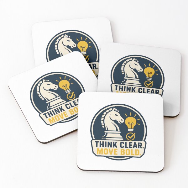 Item preview, Think Clear Move Bold – Chess Knight Strategy Illustration designed and sold by Akioos.