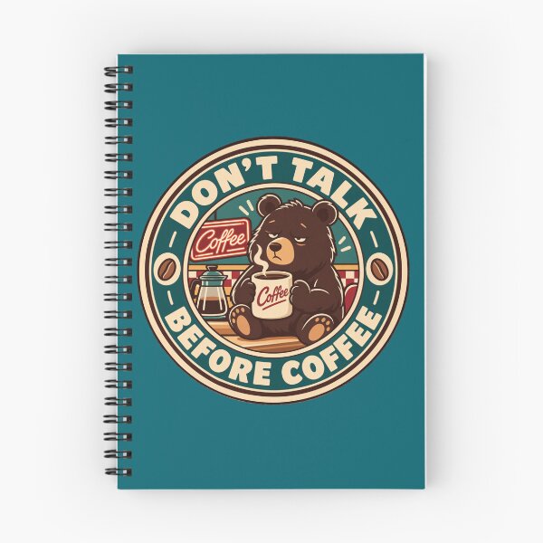 Item preview, Don't Talk Before Coffee | Sleepy Bear Vintage Coffee Lover Design designed and sold by IronySupply.