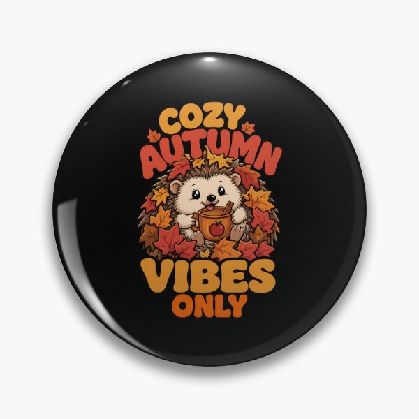 Item preview, Cozy Autumn Vibes Only Hedgehog T-Shirt | Cute Fall Animal Tee designed and sold by Design Vibras.