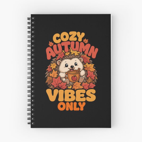Item preview, Cozy Autumn Vibes Only Hedgehog T-Shirt | Cute Fall Animal Tee designed and sold by Design Vibras.