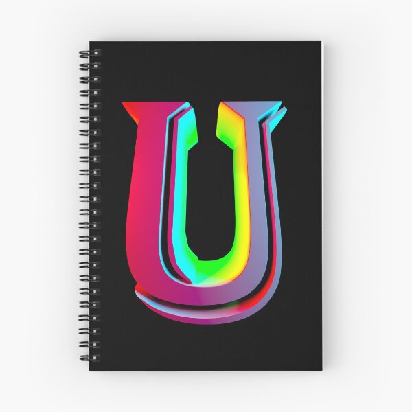 Item preview, Neon 3D Letter U - Retro Synthwave Style designed and sold by Creatigrafo.