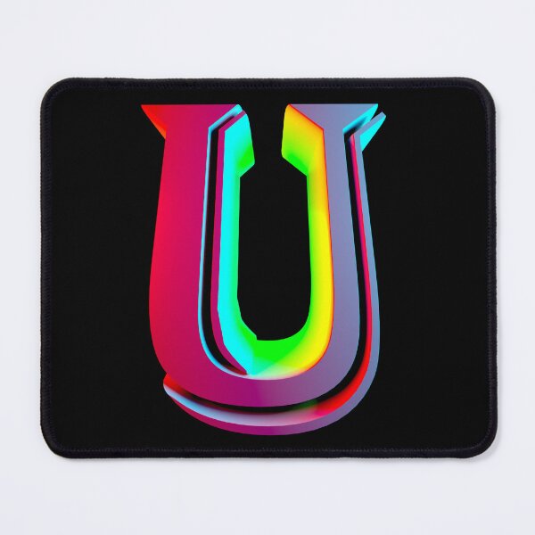 Item preview, Neon 3D Letter U - Retro Synthwave Style designed and sold by Creatigrafo.