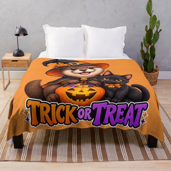 Item preview, FUNNY OTTER MEME COLLECTION — Trick or Treat Halloween Otter Witch Black Cat Pumpkin designed and sold by MiraLumeStudio.