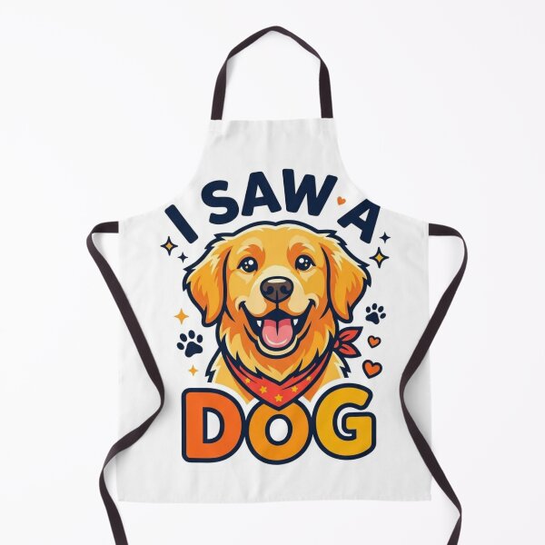 Item preview, Cute Golden Retriever I Saw A Dog Sticker designed and sold by VPanPrint.
