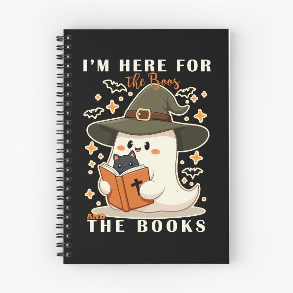 Item preview, I'm Here for the Boos and the Books – Cute Ghost Reading Halloween designed and sold by PixelDockStudio.