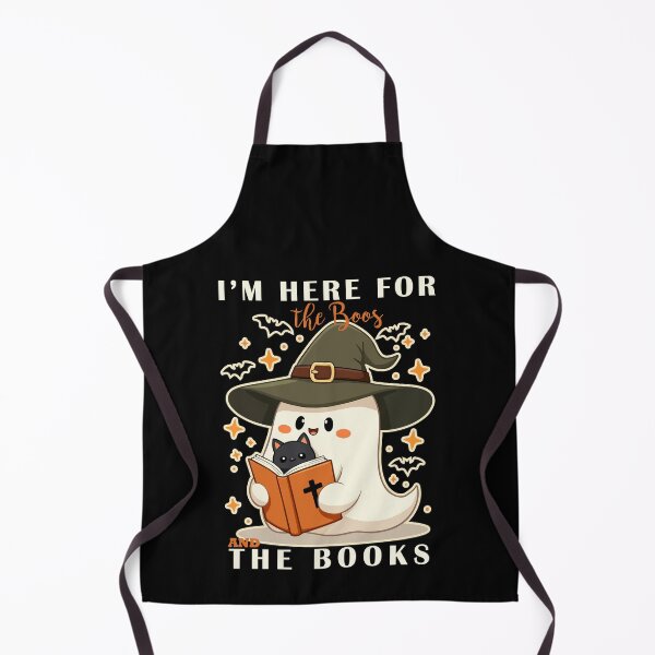Item preview, I'm Here for the Boos and the Books – Cute Ghost Reading Halloween designed and sold by PixelDockStudio.